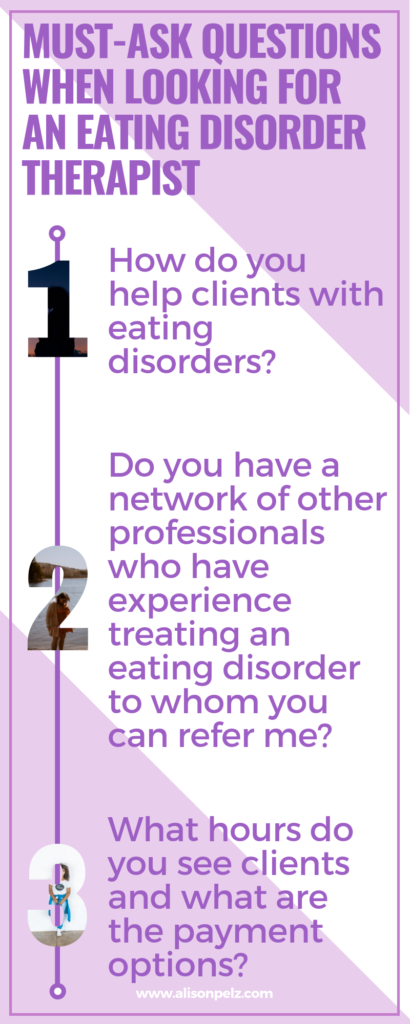 Must-Ask Questions When Looking For An Eating Disorder Therapist